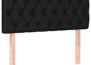 Zagłówek do łóżka z LED czarny 90x7x78/88 cm tkanina WM-3121932