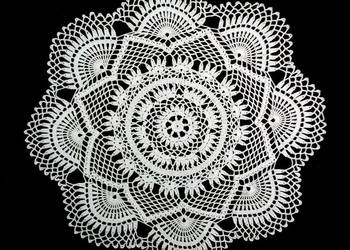 Serwetka szydełkowa 48cm biała (S158)