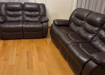 Komplet wypoczynkowy skóra , sofa 3+2