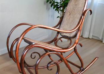 Wyprzedaż Fotel gięty bujak Thonet ok.1900r po renowacji drewna