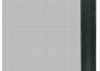 vidaXL Ogrodzenie z siatki, galwanizowane, PVC, 10x1 m, zielone(SKU:140435)