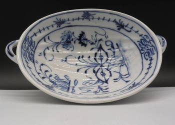 Antyczna Porcelanowa Forma do Budyniu – Wzór Cebulowy