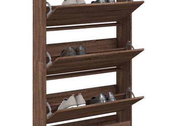 Szafka na buty brązowy dąb 80x21x1255 cm WM-839930