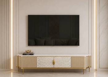 Komoda RTV złota Champion Glamour Premium 200x40x52