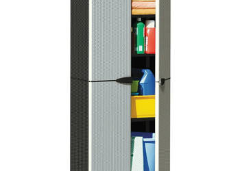 Szafka plastikowa 68x39x1715 cm motyw rattanu WM-337899