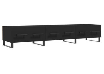 Szafka pod TV czarna 150x36x30 cm materiał drewnopochodny WM-829173