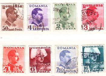 Zn. Rumunia Mi 490 - 2, 4, 6, 8, 9, 506 kas 1935