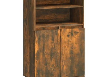 Wysoka szafka przydymiony dąb 60x36x110 cm WM-821225