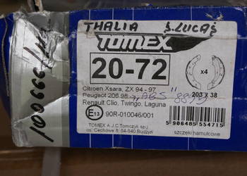 SZCZĘKI HAMULC. RENAULT LAGUNA 93-01 206 PEUGEOT