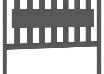 Wezgłowie łóżka szare 1055x4x100 cm lite drewno sosnowe WM-818557