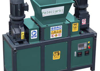 Kruszarka Elektryczna 2 wały 2x 4kW Młyn Opakowania Plastik Tworzywa Sztucz