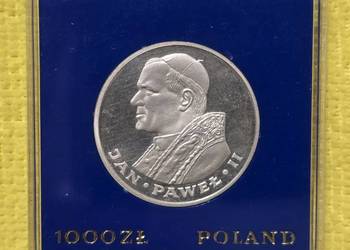 Moneta srebrna z JPII - wybita w 1983r, poświęcona przez JPII