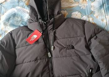 Kurtka zimowa The North Face - regular fit, odpinany kaptur, szara S