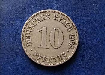 Stare monety 10 fenig 1905 E Niemcy