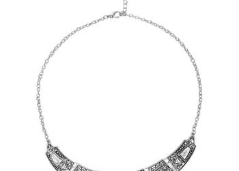 Naszyjnik chocker srebrny kolor etno boho bohemian gypsy