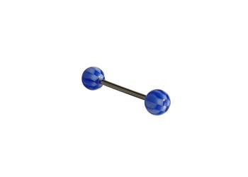 Kolczyk piercing sztanga kolorowe kulki pręt stal chirurgiczna 6x1,3x27 mm