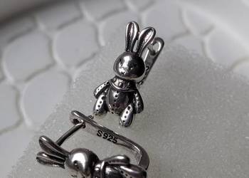 Srebrne kolczyki króliczki 925