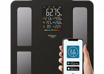 Waga łazienkowa analityczna 15 parametrów Apple Health Google Fit SCALA WE…