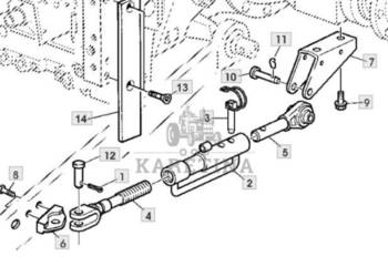 John Deere 6430 Premium Wieszak Ramię Jarzmo Łącznik AL201044 AL201045 L17…