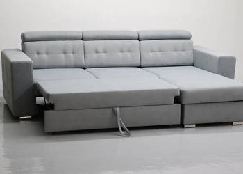 TMM NAROŻNIK funkcja spania pojemnik regulowane oparcie SOFA szara tkanina TMM NAROŻNIK funkcja spania pojemnik regulowane oparcie SOFA szara tkanina