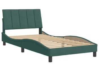 Rama łóżka bez materaca ciemnozielone aksamitne 100x200 cm WM-3207834