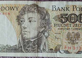500 zł T. Kościuszko seria FH - 1.VI.1982 r.