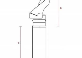 Przedłużenie komina kwasoodporne fi 150mm STRAŻAK