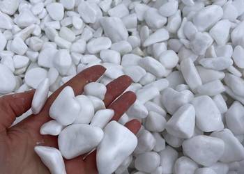 Białe kamienie ozdobne | Otoczak Thassos | Transport