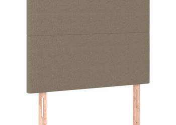 Zagłówek do łóżka z LED taupe 80x5x118/128 cm tkanina WM-3122122