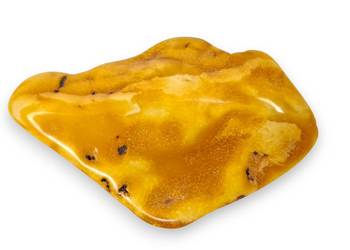 Broszka z bursztynu, bursztyn bryłka #1496