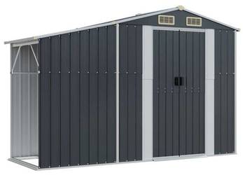 vidaXL Szopa ogrodowa, antracytowa, 277x93x179 cm,(SKU:364518)