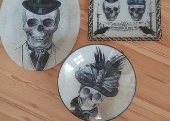 Patera, talerz, miska do sałatki - Halloween - szkło