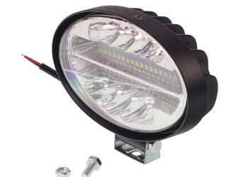 LAMPA ROBOCZA LEDOWA OWALNA - 48 LED, BEZ STROBOSKOPU, 9-36V, GRUBOŚĆ 