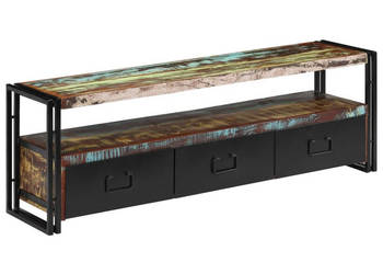Szafka pod TV z drewna odzyskanego 120 x 30 x 40 cm WM-244844