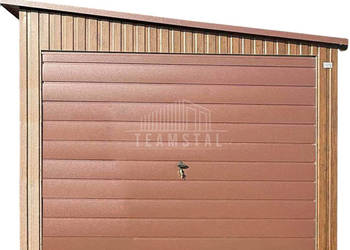 Garaż blaszany 3,5x8m - brama uchylna - drzwi - 2x okno rynny TS1115