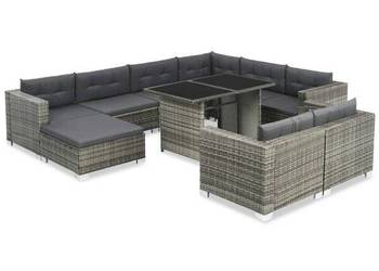 vidaXL 10-cz. zestaw wypoczynkowy do ogrodu(SKU:44426)