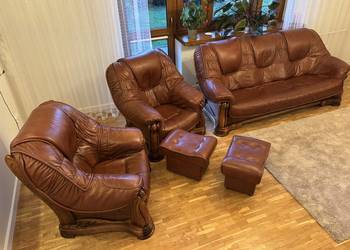 Skórzany komplet wypoczynkowy