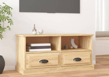 Szafka pod TV dąb sonoma 93x355x45 cm materiał drewnopochodny WM-816467