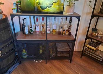 Syndyk sprzeda Regał metalowo drewniany 3 półki Fjallbo Ikea 2szt