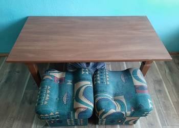 Stół Stolik Ława Kawowy 125x65x56 Pufy Do Siedzenia Komplet Polecam