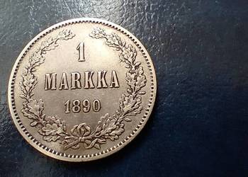 Stare monety 1 marka 1890 Finlandia srebro
