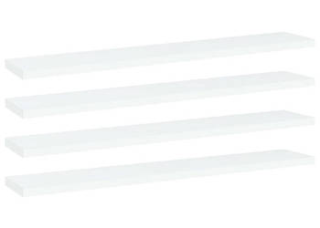 Półki na książki 4 szt. białe 60x10x15 cm WM-805202