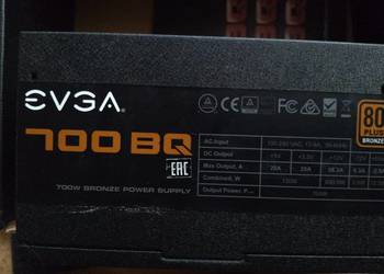 Zasilacz komputerowy EVGA 700 B3 Bronze Plus 100% sprawny pudełko komplet
