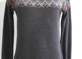 Sweter Wełniany z Alpaką Szary w Norweski Wzór Clements Ribeiro