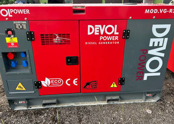 Agregat prądotwórczy spalinowy 30 kW (37 kVA) DEVOL POWER VG-R30 - NOWY, d…