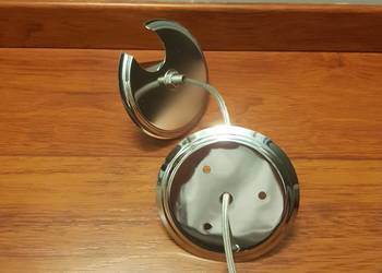 Klosz Kula 10cm Mocowanie Klosza Pod otwór 100mm E27 Komplet Chrom