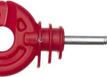Izolator do drutu i plecionki z wkrętem, czerwony AKO 44318