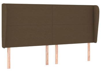 Zagłówek uszak ciemnobrązowy 203x23x118/128 cm tkanina WM-3117701