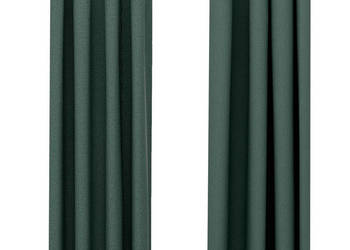 Zasłony stylizowane na lniane 2 szt. zielone 140x175 cm WM-321184