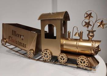Złoty pociąg metalowy lub srebrny